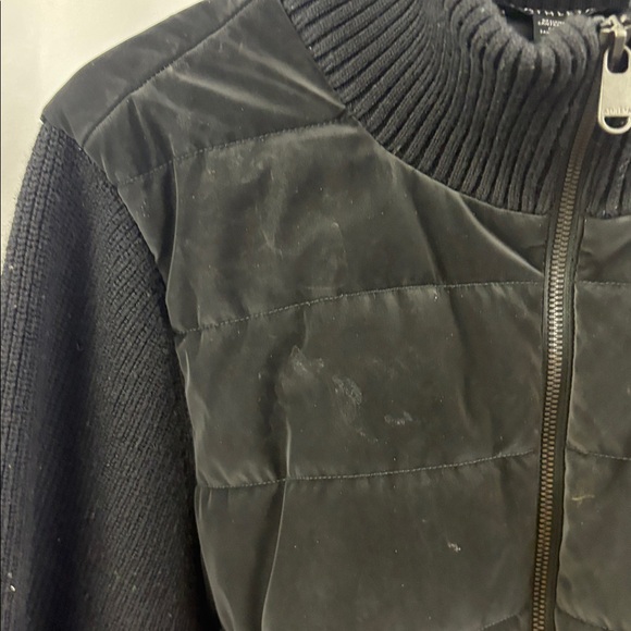 Athleta Hanover Hybrid Jacket Size XL /T Puffer Coat Black Merino Wool Blend - Picture 11 of 12